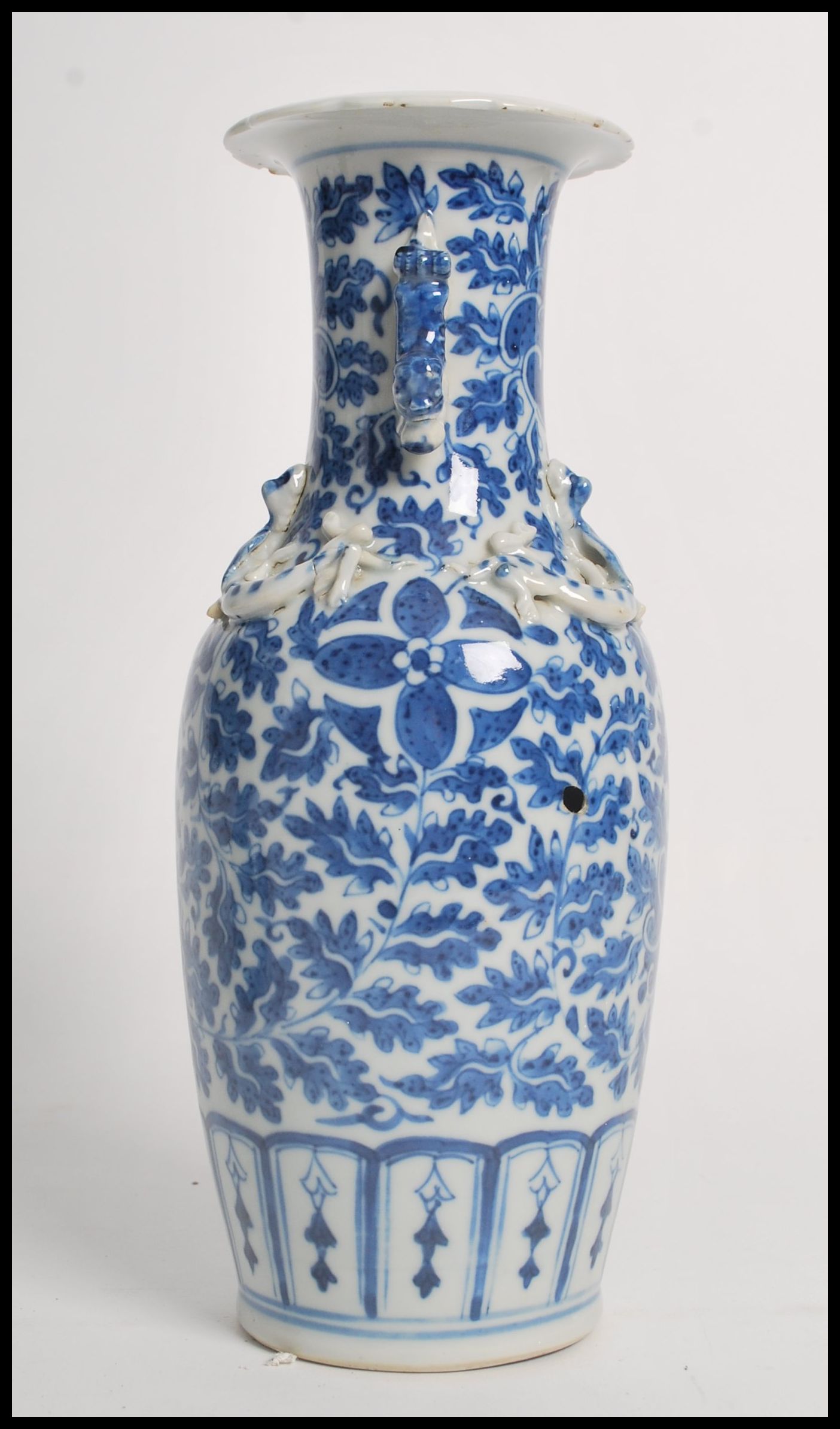 A 19th century Chinese ceramic vase having twin dr - Image 2 of 7