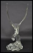 A vintage 20th century Murano studio art clear gla