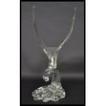 A vintage 20th century Murano studio art clear gla