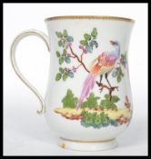 A Chelsea bell shape  tankard hand painted with bi