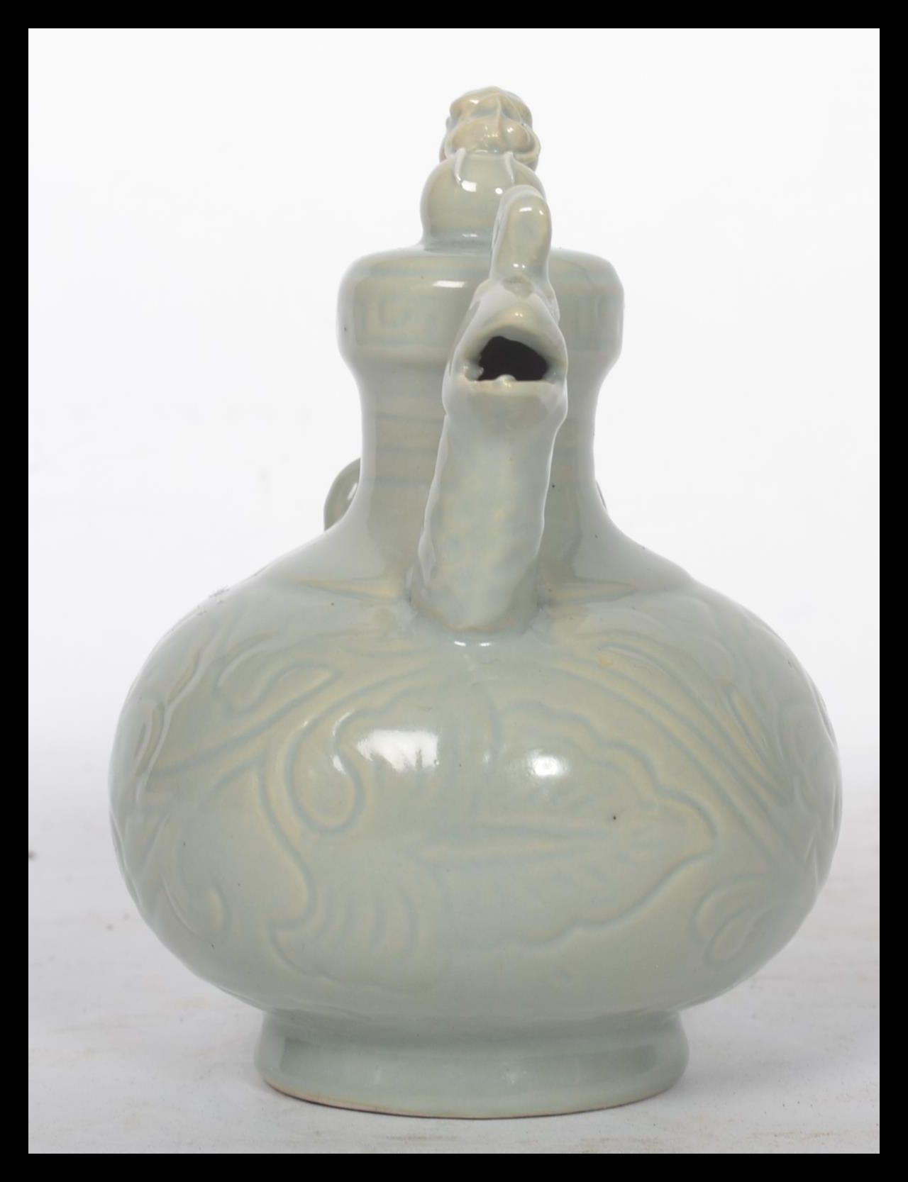 A 20th century Chinese teapot having a green drago - Image 2 of 6