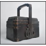 A 19th century Chinese ebonised carry / food box.