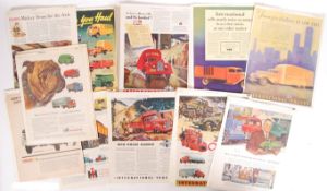 ASSORTED VINTAGE AMERICAN TRUCK ADVERTISING EPHEME