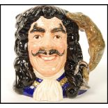 A rare Royal Doulton character jug depicting Dustin Hoffman as Captain Hook from the 1991 movie Hook