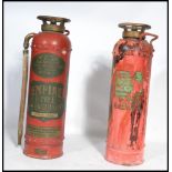 A good early 20th century Empire vintage fire extinguisher with brass fittings retaining the