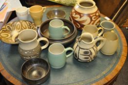 A large group of Buller ceramic items to include jugs , vases , bowls etc. Mostly Agnette Hoy.