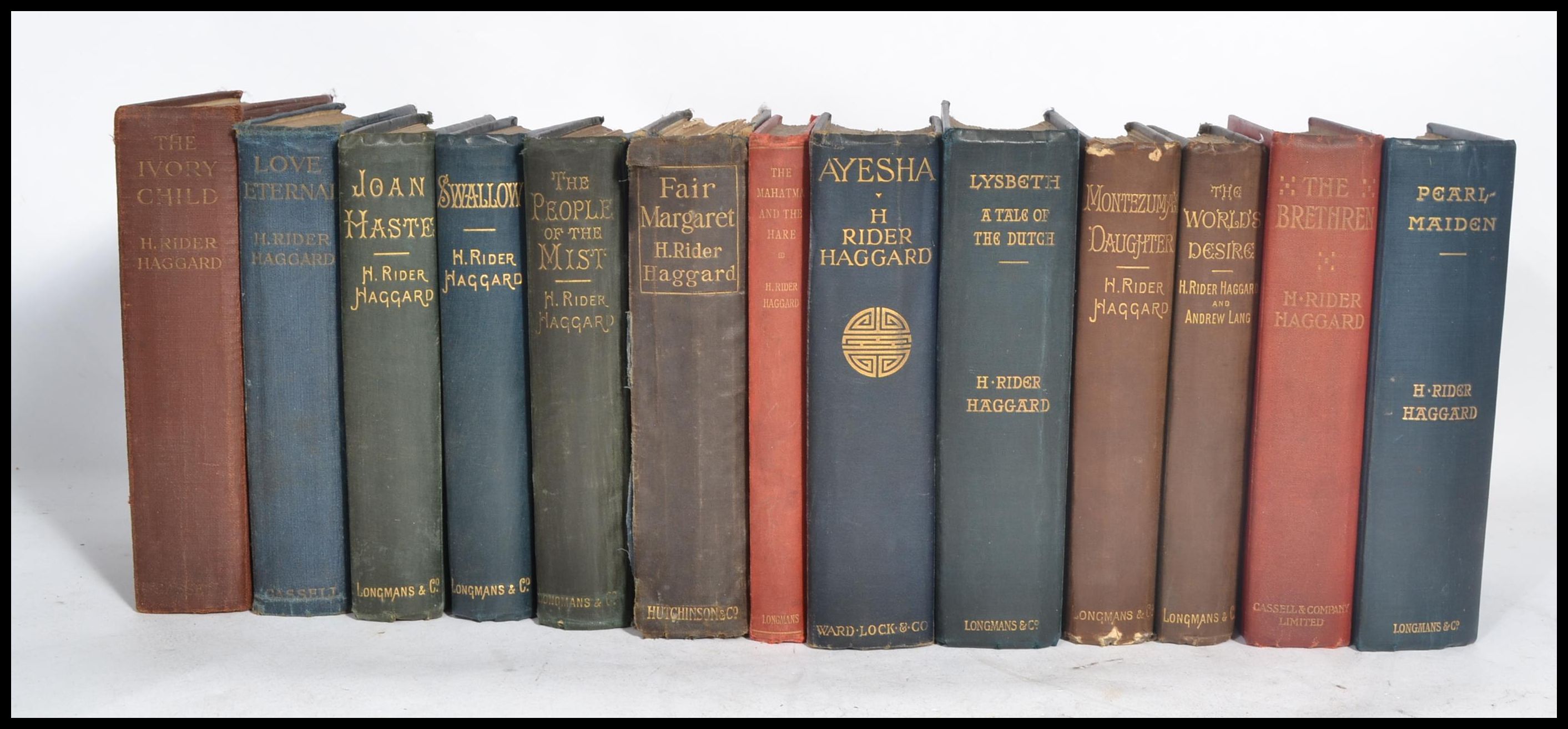Rider Haggard, H; a superb collection of 12x original First Edition books by Sir Henry Rider -