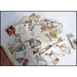 A shoe box of vintage cigarette cards , many hundreds of odds and part sets , 3 sets , Wills ,