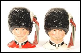 A rare Royal Doulton Trail piece The Guardsman in white unmarked to base along with a Royal