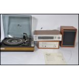 A retro Sony St 73 AM / FM tuner together with a Ferguson record deck, Pye Stereo +2 etc please