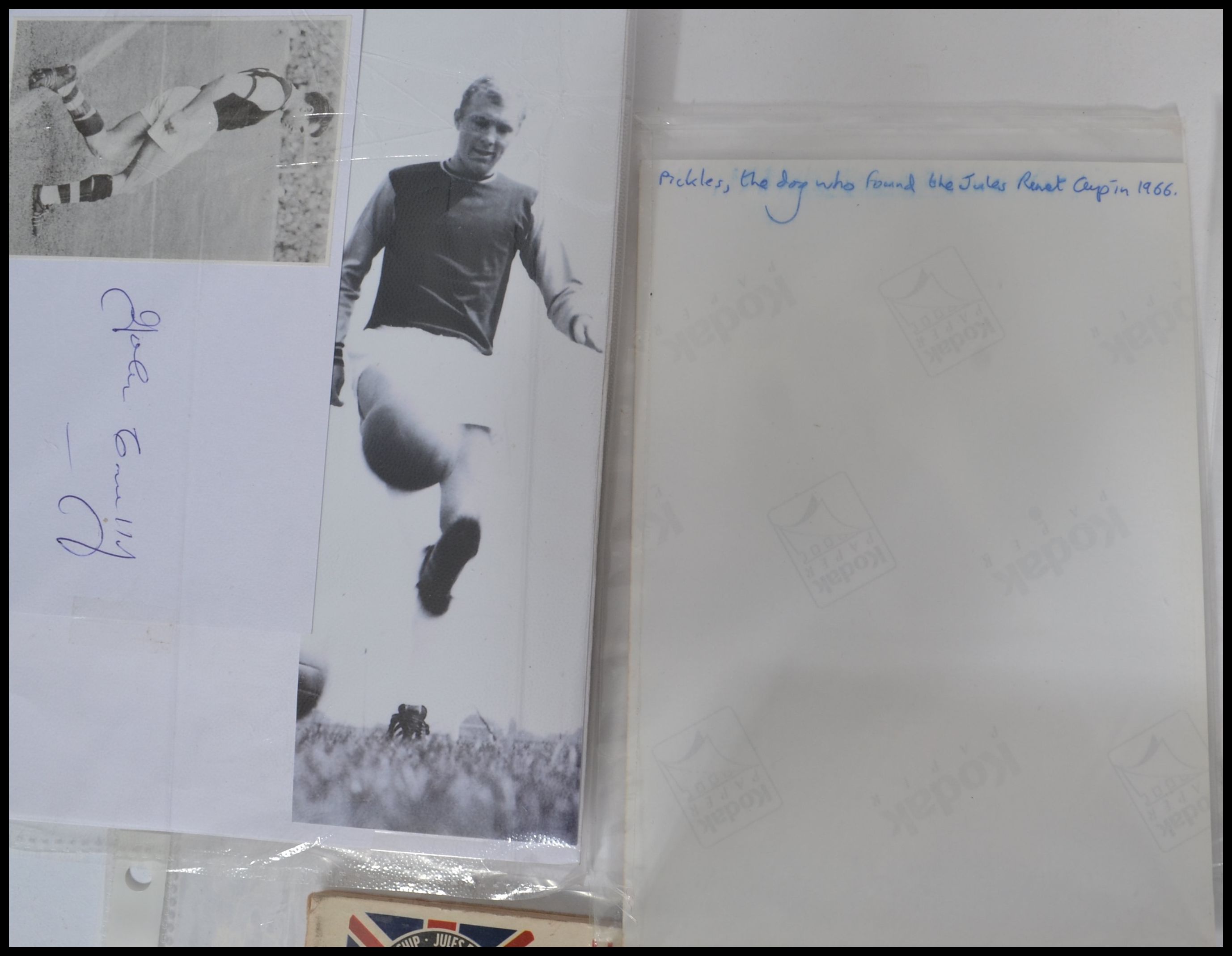 A collection of autographs and ephemera pertaining to the 1966 World Cup to include Bobby Charlton , - Image 6 of 9