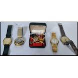 A group of vintage 20th century watches to include Avia , Timex , Rotary and Fero along with a group