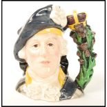 A Royal Doulton character jug entitled Bonnie Prince Charlie d6858 , handle modelled after a thistle
