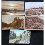 Old British view postcards in box (700 approx). Street scenes etc from all over the UK .All
