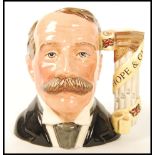 A Royal Doulton Large character jug Elgar D7118. Measures 17cms high. Note; from an extensive