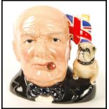 Royal Doulton Character Jug - Large, Character Jug of The Year 1992 ' Winston Churchill ' Bulldog