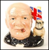 Royal Doulton Character Jug - Large, Character Jug of The Year 1992 ' Winston Churchill ' Bulldog