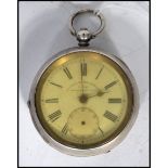An early 20th century silver cased pocket watch by Fattorini and Sons Bradford Suisse Non Magnetic