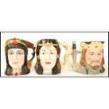 A group of three Royal Doulton two faced character jugs from The Star Crossed Lovers collection to