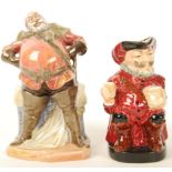 A Royal Doulton figurine Falstaff HN2054 and a Falstaff Toby jug. Note; from an extensive private