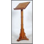 A good believed 19th century carved oak Church lecturn reading stand. The top with angular top and