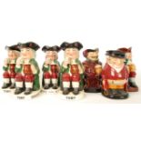 A group of seven Royal Doulton Character Toby jugs to include Toby ALe x2 , Charrington's One