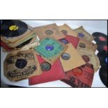 A collection of vintage 78rpm records dating from the early 20th century through to the mid 20th