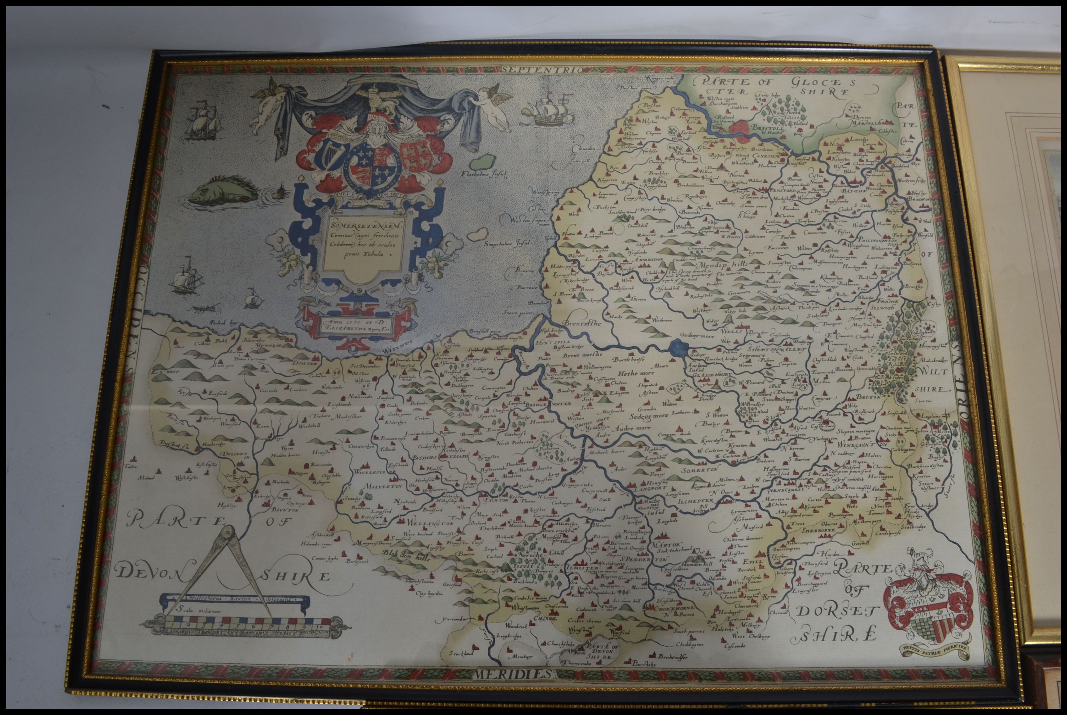A collection of four framed and glazed 19th and 20th century maps to include a map of Europe drawn - Image 5 of 5