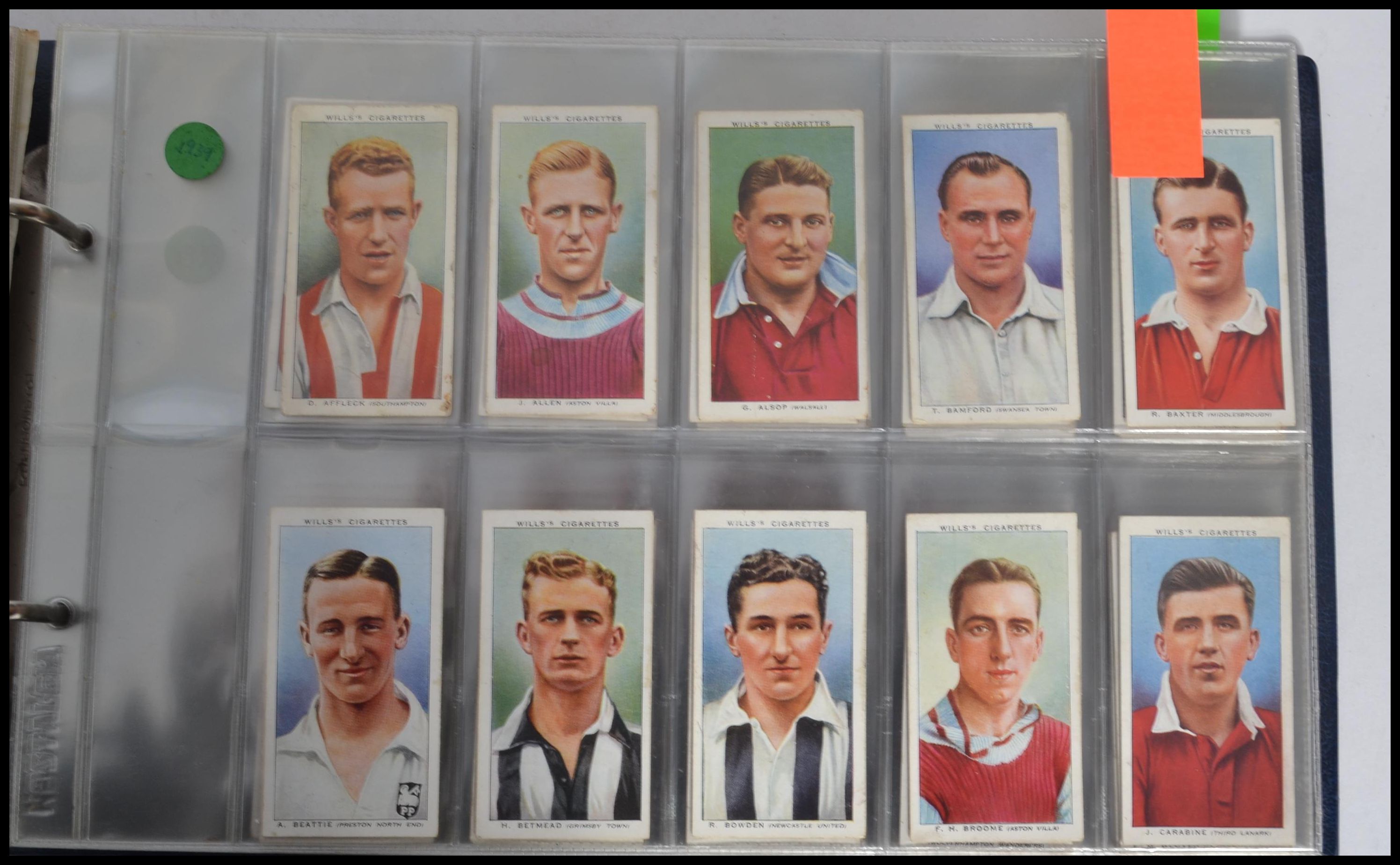 Cigarette cards; two albums of cigarette cards, all appearing to be full / complete sets (unless