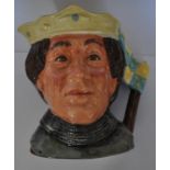 A Royal Doulton character jug Henry V D6671 colourway yellow and blue crown.