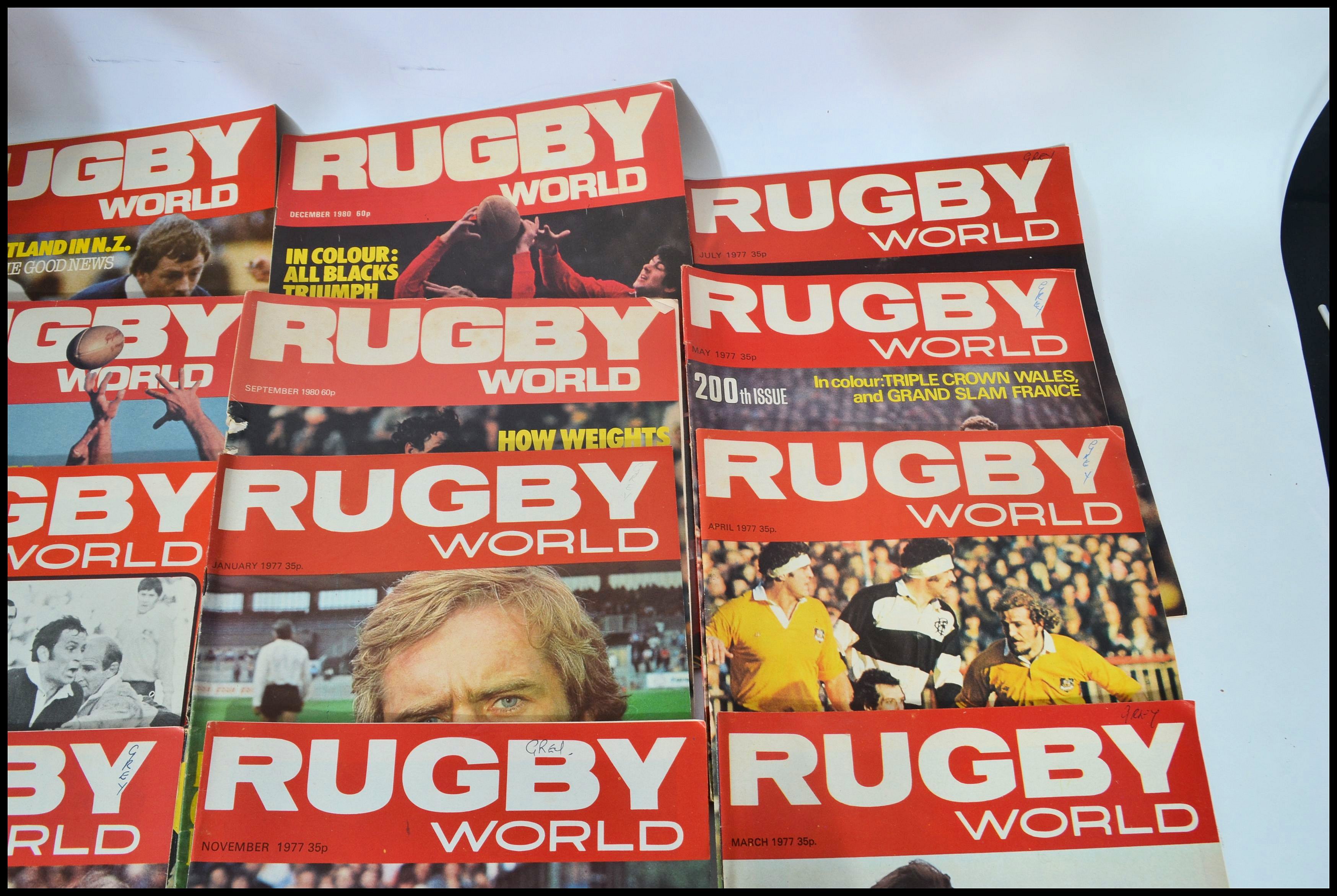 A collection of vintage / retro Rugby World magazines dating from 1970 running throughout the 70's - Image 3 of 6