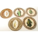 A group of five Royal Doulton Proverb and Old English Saying plates. Please see images. Note; from