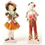A Royal Doulton pair of figures 'Pearly Boy' and 'Pearly Girl' HN2035 and HN2036 (2). Note; from