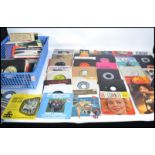 A collection of 45rpm 7" vinyl record singles to include 1960's, 1970's and 1980's genres. To