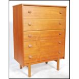 Symbol furniture - A retro 1960's teak wood chest of drawers comprising of 6 deep drawers raised