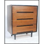 J ohn and Sylvia Reid for Stag Furniture, C - Range  mid century / 1950's walnut and ebonised detail