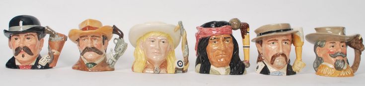 A group of Six Royal Doulton character jugs from The Wild West collection, to include; 'Geronimo',