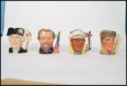 A group of four Royal Doulton antagonists collection double sided character jugs, ' The Civil War ',