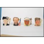 A group of four Royal Doulton antagonists collection double sided character jugs, ' The Civil War ',