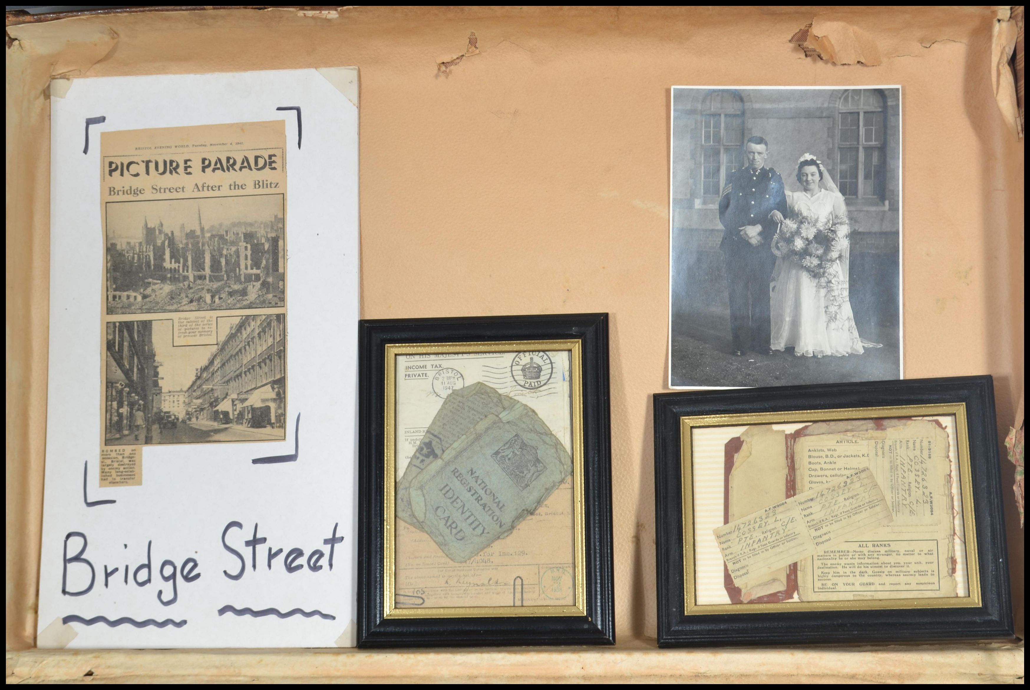 A large collection of ephemera held within a vintage suitcase to include licenses , photographs , - Image 3 of 10
