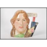 A Royal Doulton large character jug Oscar Wilde D7146 Character Jug of the year 2000. In box with