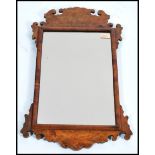 A good 19th century carved walnut framed pier mirror. The central mirror having a  cushion edge