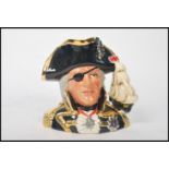 A rare Royal Doulton prototype character jug of Vice Admiral Lord Neslon. Original Sample stamp with