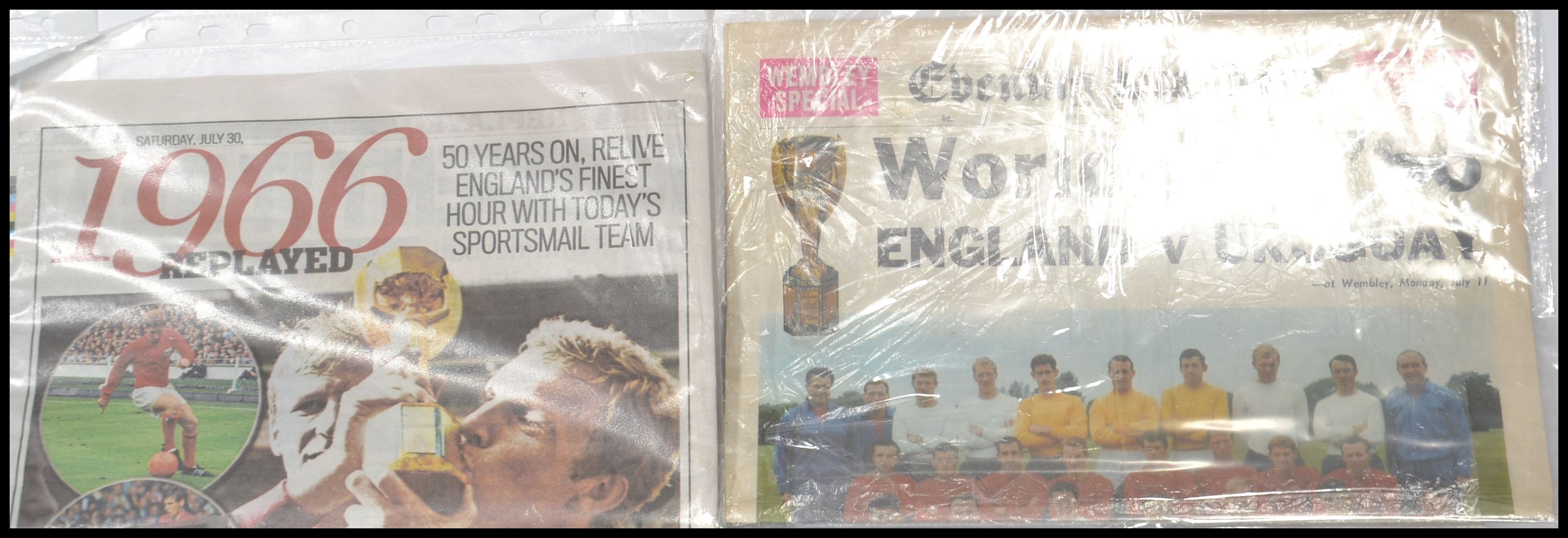 A collection of autographs and ephemera pertaining to the 1966 World Cup to include Bobby Charlton , - Image 3 of 9