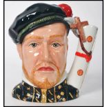 A Royal Doulton Prince Philip of Spain colourway character jug having gilt details with Doulton