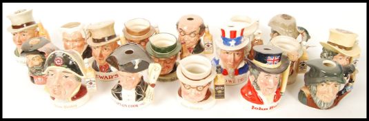 A collection of Royal Doulton medium character jugs to include; Mr Pickwick, Mr Foalstaff D6385,