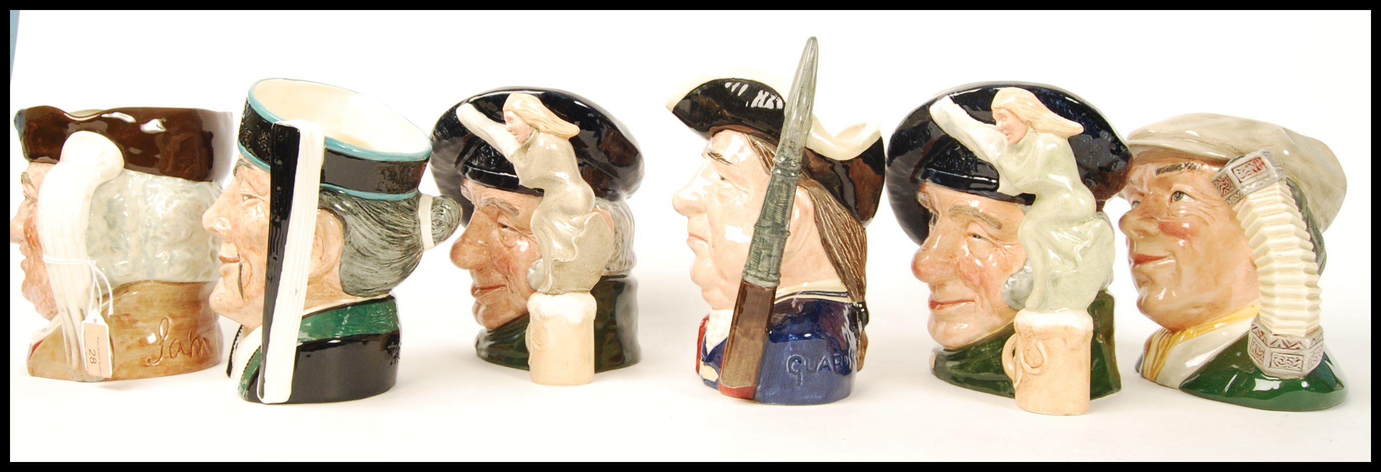 A group of six Royal Doulton character jugs to include Sam Johnson , Tam O Shanter D6632 two - Image 3 of 6
