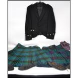 A collection of Scottish formal wear to include kilts and the waistcoats ( see illustrations ).