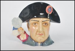 A Royal Doulton character jug depicting Napoleon Bonaparte D7237 , handle modelled after his wife