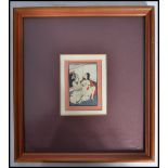 A framed and glazed late 19th / early 20th century erotic painting on Ivory the painting believed to